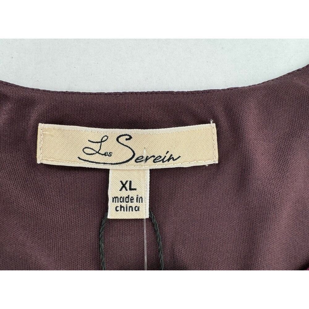 Les Serein Shirt Top Women’s Size XL Mesh Floral Y2K Long Sleeve Graphic 90’s - Picture 6 of 14